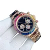 Relojes Mens Diamond Watch RainbowsDayton Designer Watches High Quality for Men Mechanical Montrede Luxe 40mm折りたたみバックル防水