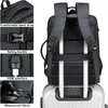 Skolväskor utbyggbara vattenbeständiga resor ryggsäck för män USB flyg godkänd bär flygplan hållbara 17 "40L