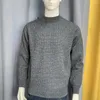 Herrenpullover, bequeme, modische Herrenoberteile, Fleece-Pullover, warm halten, Strickoberteil, langärmelig, O-Ausschnitt, einfarbig, Polyester-Pullover