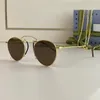 Designer-Sonnenbrillen, Sonnenbrillen für Damen, CC-Damensonnenbrillen, euroamerikanischer Stil, hochwertige Retro-Sonnenbrille, rund, Metallrahmen, Eleganz mit Kettenschirmen, UV400