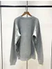 Felpe con cappuccio da donna Felpa in pile Modello divertente Floccaggio Grigio Allentato Manica lunga Girocollo femminile Pullover casual Autunno 2023