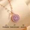 S925 Sterling Silver rotatable Necklace for Women 18K Gold Rhodium Plating Dainty Love Pendant Necklaces Wife Jewelry Rose Gold