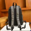 Wholesale men leathers shoulder bags retro large capacity leisure travel backpack simple solid color leather business computer bag college fashion backpack 6032