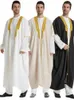 Abbigliamento etnico Ramadan Kebaya Aperto Moda musulmana Kimono Abaya Dubai Turchia Arabo Islam Abaya per abiti da preghiera Uomo Abito musulmano
