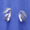 Cluster Ringen Angel Demon Wing Koppels Voor Vrouwen Mannen Bijpassende Vriend Trendy Belofte Ring Tiener Duim Sieraden Engagement