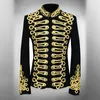 Herenkostuums Blazers Heren Stijlvolle Blazer Zwart Goud Geborduurd Jasje Nachtclub Zanger Gastheer Kostuum Europese stijl C Studio Podium draagt 231027