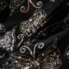 2023 Autumn Black Butterfly pailletten glitter jurk mouw ronde nek mesh lange maxi casual jurken s3s130914