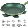 Pans 10 Inch Fry Pan With Stainless Steel Base Green Crepe Kitchen Accessories Accessory Omelette Juego De Sartenes