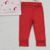 Kleidungssets Großhandel Herbst Winter Weihnachten Kinder Baby Mädchen Rosa Weihnachtsmann Top Set Kid Outfit Kleinkind Pyjamas