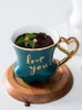 Tassen WHYOU 1 Stück Keramik Wasser Tasse Kaffee Tee Milch Liebe Single Business Geschirr Valentinstag Hochzeitsgeschenk