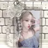 حاملي البطاقات Ins شفاف KPOP PO الإطار المفتاح سلسلة الكريستال الفراشة قلادة DIY إدراج POCARD POCARD HEART KEYRING IDILD