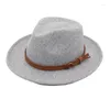 Berretti Cintura Fedora Cappello a cilindro nostalgico Stile britannico per donna Uomo Berretto in feltro occidentale Gentiluomo Lady Bombetta