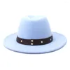 Berets 2023 Chegal mulheres homens lã vintage trilby feltro fedora chapéu com borda larga cavalheiro elegante senhora inverno outono jazz bonés