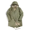 Giacche da uomo Maden Cappotto da uomo in cotone a coda di pesce con cappuccio spesso M-51 Plus Giacca parka in velluto Giacca a vento verde militare Autunno inverno Uomo Trench 231027