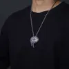 Fijne kwaliteit Ins Sexy Lippen Volledige Zirkoon Tweekleurige Hanger Ketting 18K Goud Trendy Gepersonaliseerde Hip Hop Kettingen Sieraden Iced Out Edelsteen Partij Rapper Geschenken Bijoux