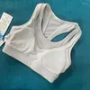 Traje de yoga QUMOR Ropa interior deportiva para mujeres sin malla con aros Chaleco en forma de I de alta resistencia Fitness Push-up Bra