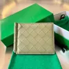 10a Top Quality BV: s designers Cash Clip 11.5cm kortinnehavare Intreciato Cowhide Woven Woman Wallets Lady Real Leather Driver License Clip Free Frakt VV014