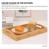 Plates Condiment Tray Condiments Storage Wood Serving Platters Fruit Dish Desktop Bamboo Small Breakfast Trays Bed