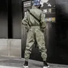 Herenbroeken Heren LACIBLE 2023 Hip Hop Streetwear Jumpsuits Heren Lint Geborduurd Cargo Lange mouwen Rompertjes Joggers Techwear