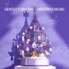 Blocs 729 pièces violet cristal arbre de noël boîte à musique blocs de construction Kits avec lumière créative décoration de la maison cadeaux de vacances pour enfants 231027