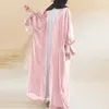 Этническая одежда, кимоно, кардиган для мусульманских женщин, модное платье, халат, мусульманский европейский ислам, Дубай, открытая Абая, кафтан Ид Аль Адха