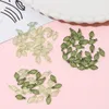 Petites feuilles transparentes vertes, bricolage de boucles d'oreilles faites à la main, accessoires, clous, Bracelet, matériel de décoration, 1224733