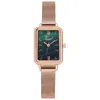 Montres-bracelets E-commerce Watch Live Network avec des femmes rétro en ligne Celebrity Fashion Little Green Malachite Disc