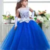 Vestidos de niña vestido hinchado con tren de barrido lindo bebé tutu tul flor alto bajo princesa fiesta de cumpleaños