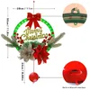 Guirlande de fleurs décoratives de 30cm, guirlande de porte murale multifonctionnelle, lumière LED de noël suspendue, thème de Festival artificiel pour fenêtre, cheminée