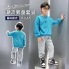 衣料品セットボーイガールズスウェットシャツ春と秋の服ジュニアキッドファッションジャキアレター長袖トップスウェットパンツ2 PCSセット3-12Y 231027