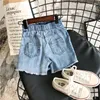 Hosen Mädchen 2023 Sommer Koreanischen Stil Halb Rock Kleine Mode Jeans Kinder Hosen Capris Teenager Kleidung