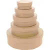 Gift Wrap 5 Pcs Round Carton Candy Holder Cookie Packing Supplies Containers Cardboard Decor Boxes For Business Christmas