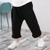 Pantalon 2023 6M-6T enfant en bas âge enfants pantalon bébé garçon fille enfant couleur unie lin plissé sarouel pyjama respirant