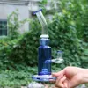 Gravity Glass Bong Hookah Bubbler Tubería de agua Quemador de aceite Tubo recto Shisha Showerhead Perc colorido Dab Rigs con tazón de 14 mm