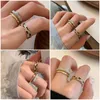 Cluster Rings Korean Fashion Metal Irregular Round Open For Women High Quality Smooth Enamel Index Finger Female Jewelry Gift