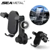 SEAMETAL Gravity Car Phone Holder Air Vent Hook Phone Mount 360-Degree Rotation Smart Phone Holder for Car One-Hand Placement