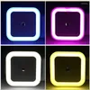 Nattlampor LED Square Light Wireless Sensor Lighting Mini EU US Plug Nightlights Lamp för barn rum sovrum dekoration