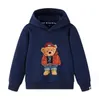 Primavera otoño niños dibujos animados oso sudaderas con capucha niños suéteres de algodón niños sudaderas casuales