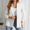 Ternos femininos de clima frio jaqueta feminina elegante escritório elegante cardigã de manga comprida para negócios outono/primavera