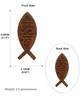 Hänge halsband Cottvo5pcs Christian graverade Jesus handgjorda naturliga träfiskar formade för DIY -halsbandsmycken Tillbehör