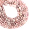 Perles en pierre naturelle opale rose, rondes, amples, pour la fabrication de bijoux, Bracelet, couture, bricolage, 4-12 MM