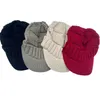 Vrouw Wollen Muts Winter Warm Paardenstaart Mutsen Gebreide Hoeden Home Fashion Volwassen Hiphop Paardenstaart Hoed Pet