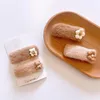 Hårtillbehör 4st/Set Women Girls Fashion Coffee Color Barrette Children's Plush Clip Autumn and Winter Hairn Pins Kids