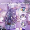 Blocks 729PCS Purple Crystal Christmas Tree Music Box Building Blocks Kits With Light Creative Home Decoration Children's Holiday Gifts 231027