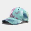 Visir Tie-Dyed Women Sun Baseball Unisex Hat Hip Cap Justerbara män Hop Caps Mens Cotton Visor