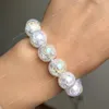 Doğal Taş Ab Beyaz Kar Çatlak Kuvars Kuvars Kristal Boncuklar Mücevher Yapımı Diy Bilezik Kolye 15inch 4 6 8 10 12mm Moda Takı Beads Doğal Kar Çatlak Boncuklar