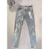 Ksubi Jeans Designer Jeans viola da uomo Jeans strappati dritti regolari Strappi di jeans lavati vecchi jeans neri lunghi Jeans impilati 3opzi