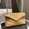 أعلى جودة Loulou Totes الكتف Crossbody أكياس البني من جلد الغزال الدنيم الأزرق لسلسلة المحافظ حقائب اليد المصممة