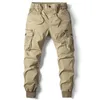 Pantalons pour hommes 2023 printemps cordon de serrage vêtements de travail avec plusieurs poches grande taille lâche décontracté petits pieds jeunesse