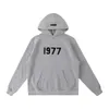 Fog spring and autumn 1977 flocking printing fashion brand top ESS couple Hoodie